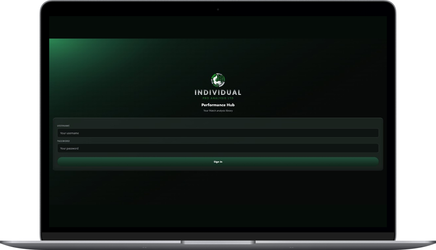 Performance Hub login on MacBook